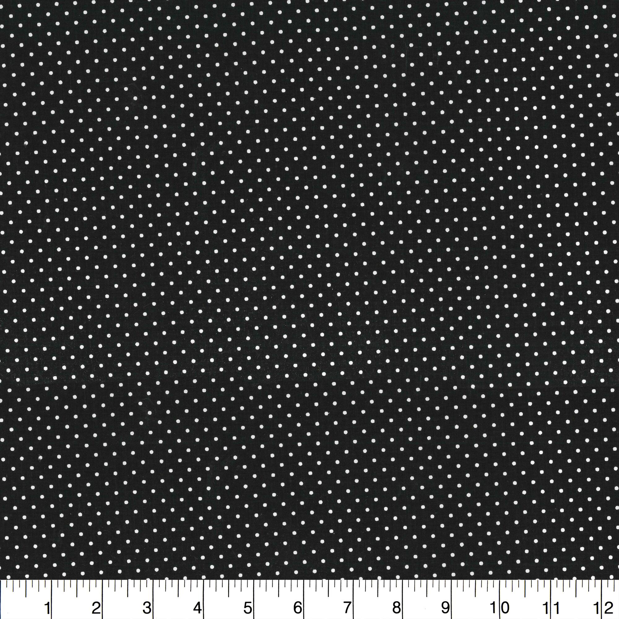 Fabric Traditions Black & White Pin Dot Cotton Fabric